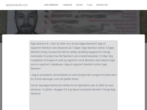 kjopforerkortb.com